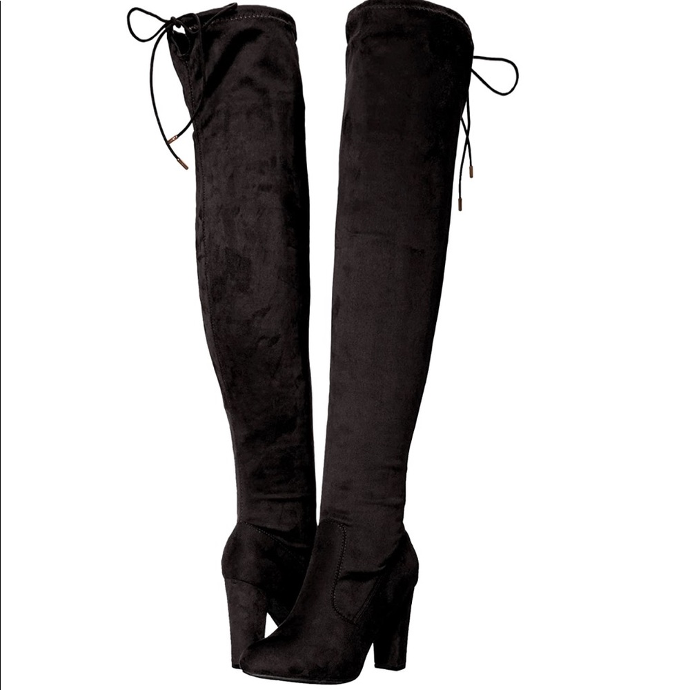 NWOT Black Over the Knee Boots